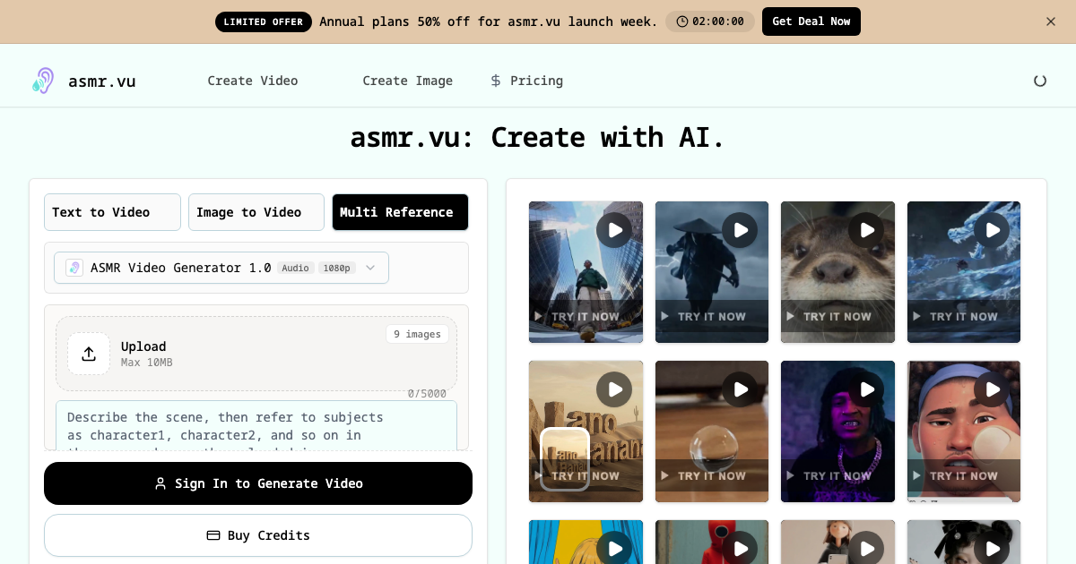 ASMR Video Generator for Relaxing AI Visual Loops